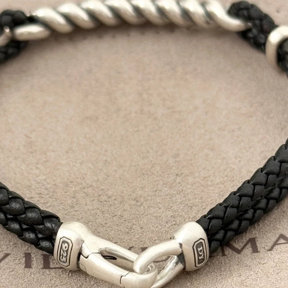 David Yurman Black and Silver Men's Bracelet - Picture 3 of 3